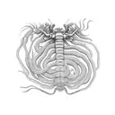 scary realistic centipede tattoo design idea