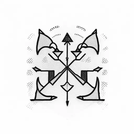 3 arrows with morse code family, relationships, cats tattoo design idea