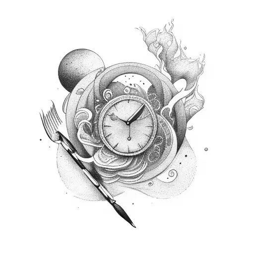 time cast a spell on you tattoo design idea