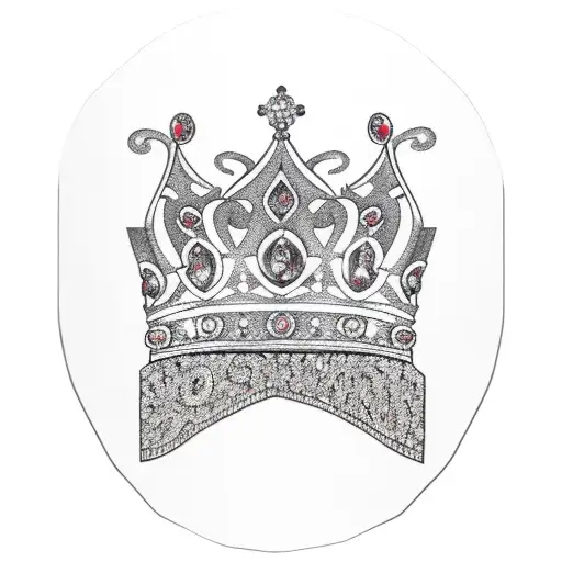 prince with princess crown tattoo design idea