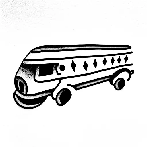 Road trip tattoo design idea