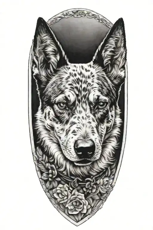 australian cattle dog tattoo design idea