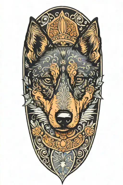 australian cattle dog tattoo design idea