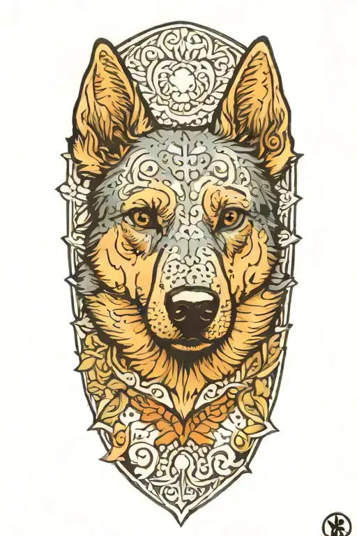 australian cattle dog tattoo design idea