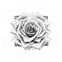  rose and Roman numerals  tattoo design idea