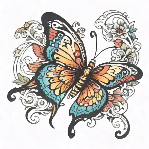 butterfly tattoo design idea