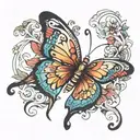 butterfly tattoo design idea