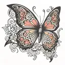 butterfly tattoo design idea