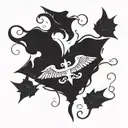 12. Black Clover: ◦ Tattoo Idea: A grimoire with pages flying off, forming wings. ◦ Meaning:  tattoo design idea