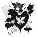 12. Black Clover: ◦ Tattoo Idea: A grimoire with pages flying off, forming wings. ◦ Meaning:  tattoo design idea