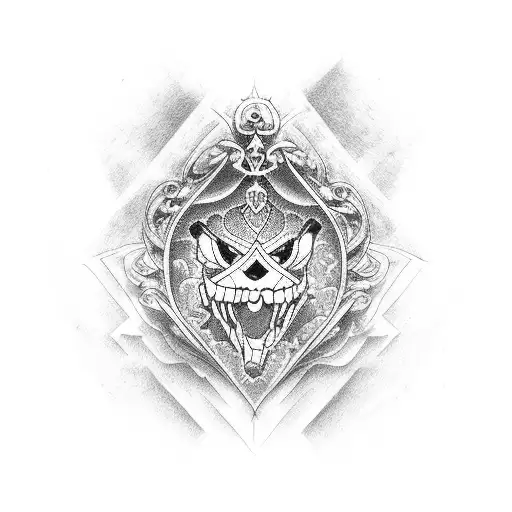 carta rey de corazones  tattoo design idea