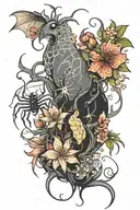 SPIDERLILy and moob tattoo design idea