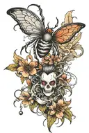 SPIDERLILy and moob tattoo design idea