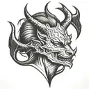 female devil tattoo design idea