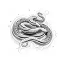 twin snakes tattoo design idea