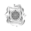 wind tattoo design idea