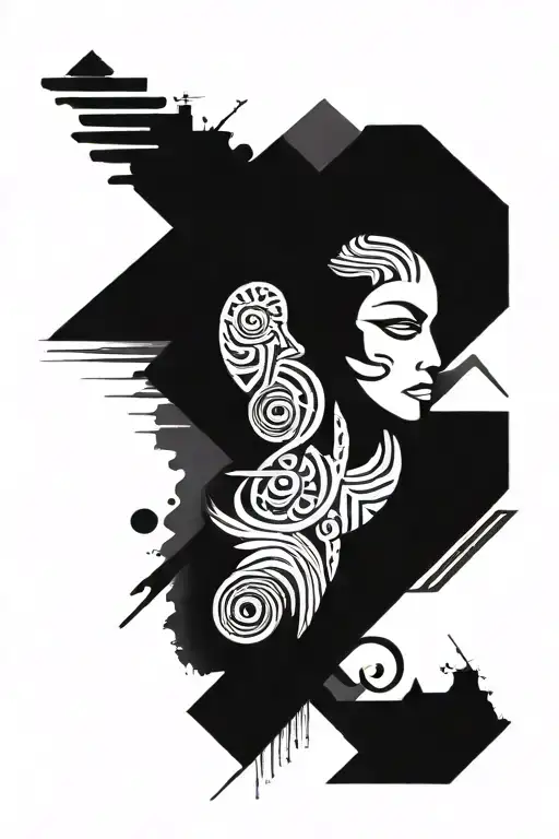representation of stoicism  tattoo design idea