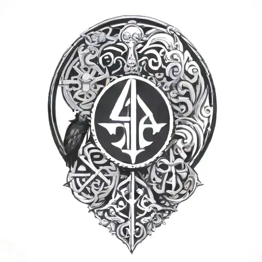 the 4 symbols of stoicism tattoo design idea
