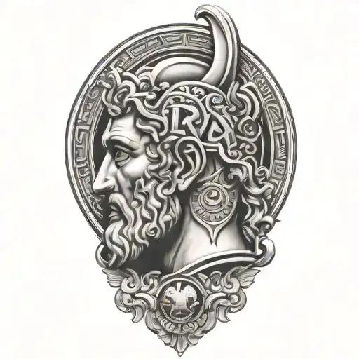 Stoic philosophy Symbols mixed with Roman tattoo design idea