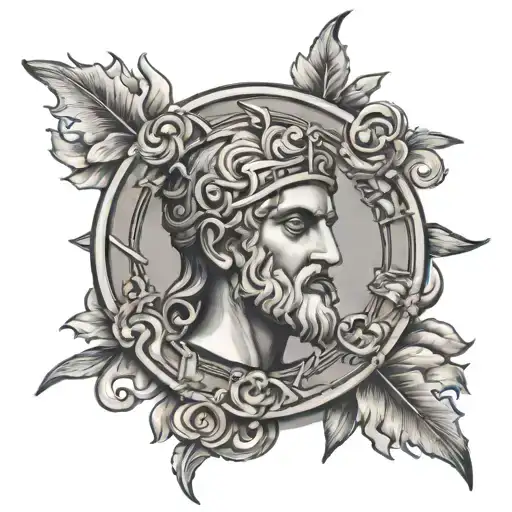 representation of stoicism 4 virtues tattoo design idea
