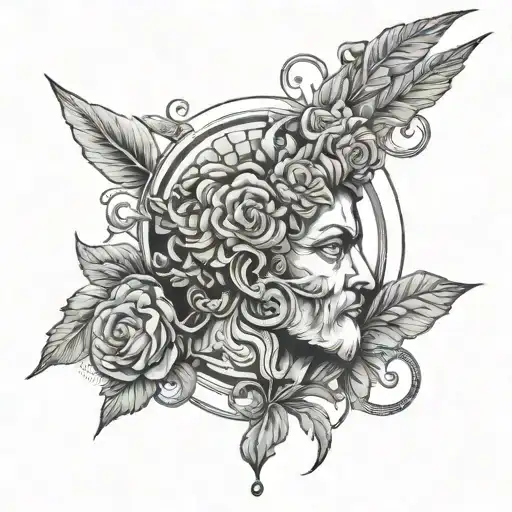 representation of stoicism  tattoo design idea