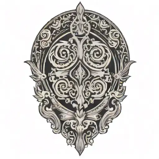 4 symbols of stoicism subtly incorporated symbolizing the client's tattoo design idea