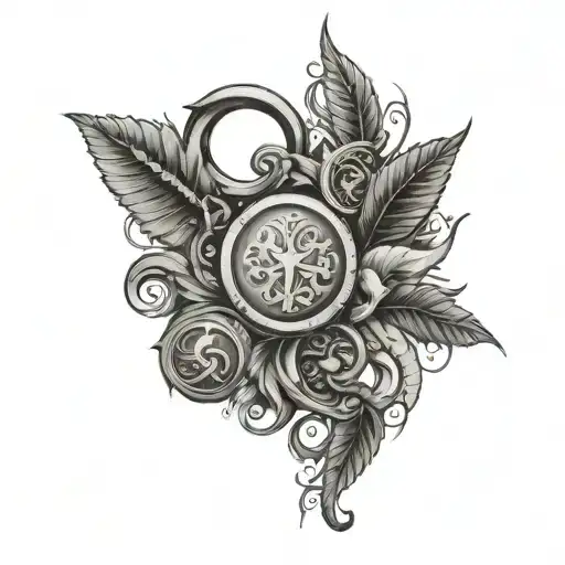 4 symbols of stoicism tattoo design idea