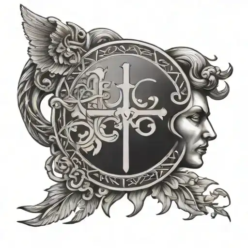 4 symbols of stoicism tattoo depicting tattoo design idea