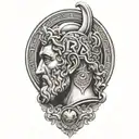 Stoic philosophy Symbols mixed with Roman tattoo design idea