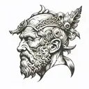representation of stoicism  tattoo design idea