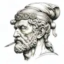 representation of stoicism  tattoo design idea