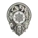 the 4 symbols of stoicism tattoo tattoo design idea