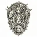the 4 symbols of stoicism tattoo tattoo design idea