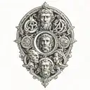 the 4 symbols of stoicism tattoo tattoo design idea