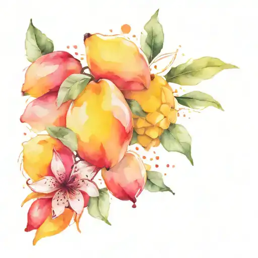 mango tattoo design idea