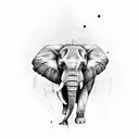 Elephant  tattoo design idea