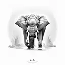 Elephant  tattoo design idea