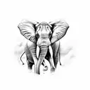 Elephant  tattoo design idea