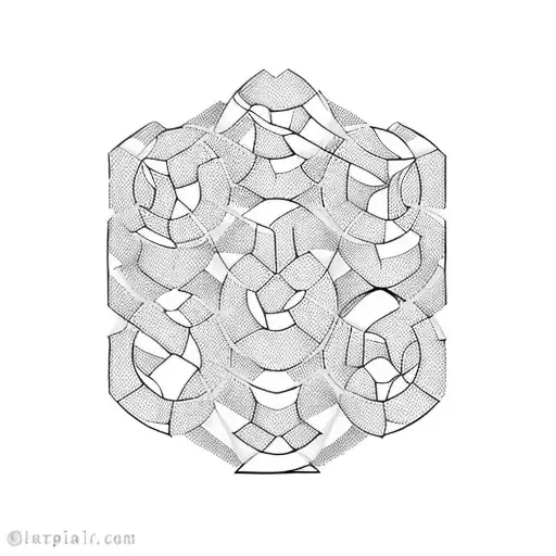 pineapple hexagons tattoo design idea