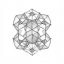 pineapple hexagons tattoo design idea