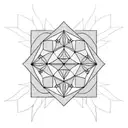 pineapple hexagons tattoo design idea