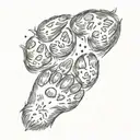 cat paw and bear paw tattoo design idea