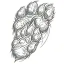 cat paw and bear paw tattoo design idea