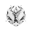 forearm sleeve of artemis and apollo in black and white with woodland theme tattoo design idea