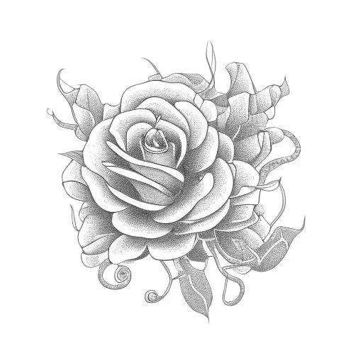 copperhead snake amidst yellow roses of texas tattoo design idea