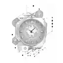 Philosophical representation of the concept of time tattoo design idea