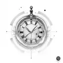 Philosophical representation of the concept of time tattoo design idea