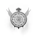 Philosophical representation of the concept of time tattoo design idea