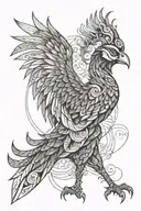 Simurgh tattoo design idea