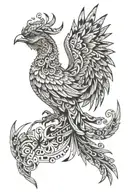 Simurgh tattoo design idea